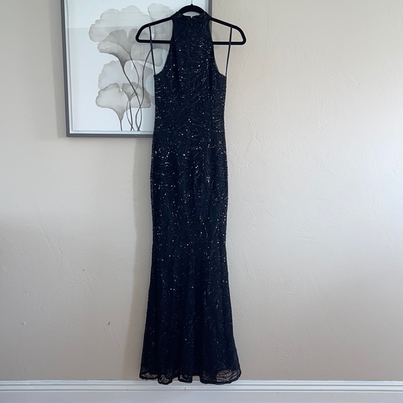 BCBGeneration Black Sequined Maxi Dress - Picture 3 of 5